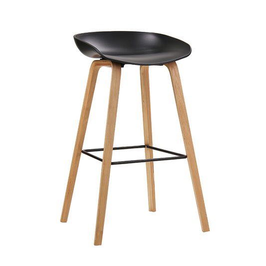 Icon Bar Stool with Wood Leg
