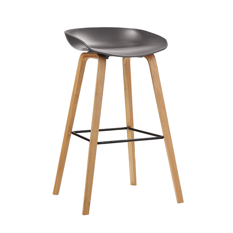 Icon Bar Stool with Wood Leg