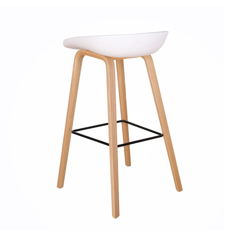 Icon Bar Stool with Wood Leg